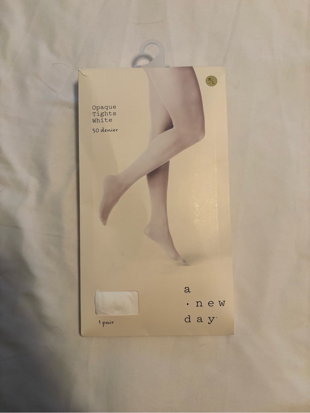 A New Day Opaque Tights - White
